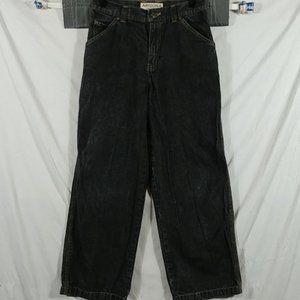 Arizona Juniors Black 100% Cotton Wide Leg Carpenter Jeans Size 14